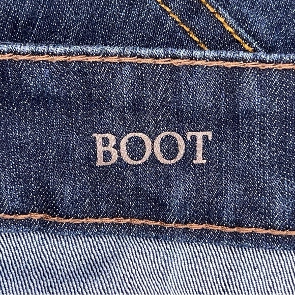 SIZE 18 DARK DENIM BOOTCUT JEANS FADED GLORY WESTERN CASUAL STRETCH - Picture 8 of 11